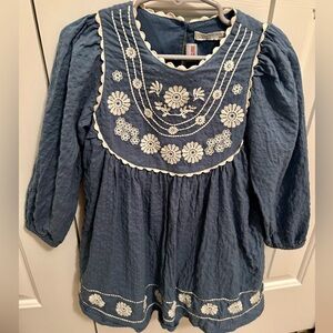 Zara Girls Floral Embroidered Dress